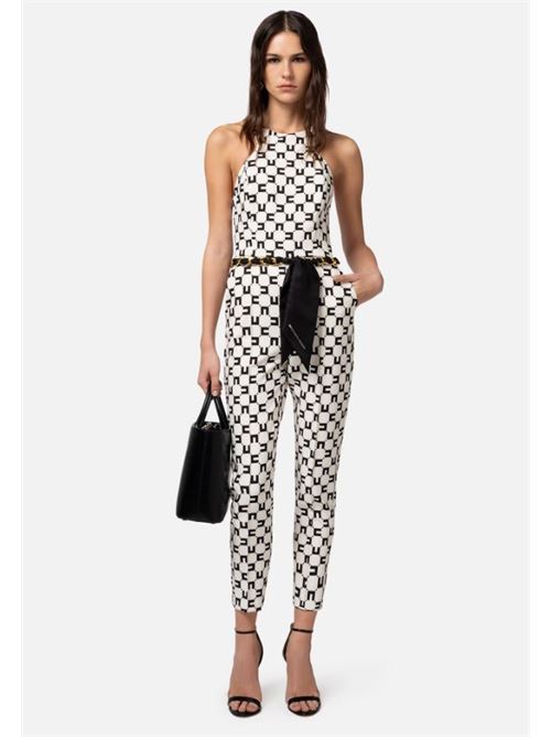 Double stretch crepe jumpsuit ELISABETTA FRANCHI | TUS1041E2.E84